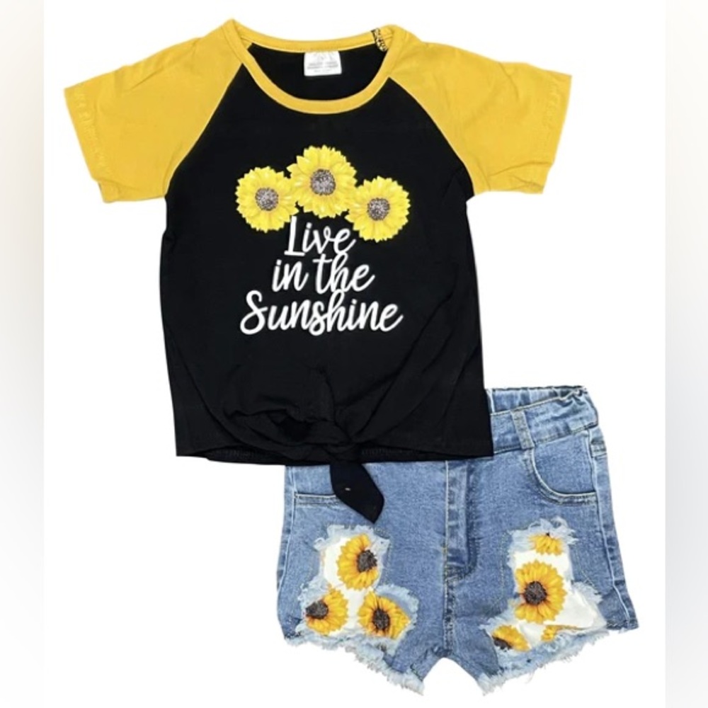 Live In The Sunshine Denim Short Set